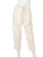 【Chille anap】ウエストリボンクロップドパンツ/WH