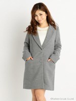 【Tralala】バイカラーチェスターコート/ベージュ