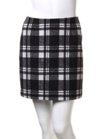 【12/1 ヒルナンデスご紹介商品】S・シャギーチェック台形/SK/オフホワイト／クロ