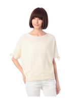 スリットリボンドルマンサマーニット/オフホワイト(003)