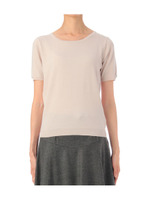 ビジューつき半袖ニット/ブルー系(091)