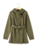 フーデッドラップカーディガン/ネイビー(093)