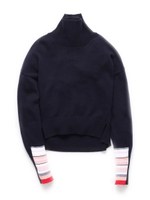 マルチボーダースリーブタートルプル/NVY