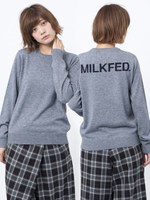 INTARSIA CREW SWEATER/BLACK