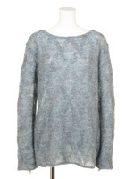 【BED＆BREAKFAST】Mohair Cable Knit Boat Neck/GRAY