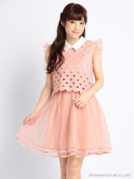 【LIZ LISA】ハートあきワンピース/ピンク