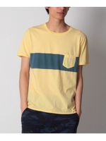 カラーライン入りTシャツ/レモンイエロー(031)