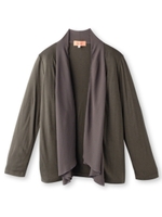 シフォン切り替えテールカットカーディガン/ベージュ系(054)