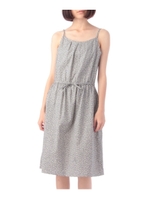 ドローストリングプリントキャミワンピース/ブラック(118)