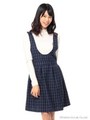 フィット＆フレアジャンパースカート/Window Pane Ivory