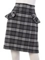 フリルタイトスカート/チェック