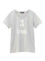 ロゴデザインTシャツ/グレー(912)