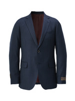 平ミルドストライプCANONICOドレスジャケット/ブルー系(393)