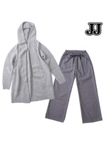 JJ×UNRELISHコラボ　コーディガン＋ワイドパンツセット/ライトグレー