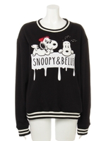 SNOOPY&BELLEスウェットプル/ブラック
