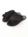 cross fur sandal/BEG
