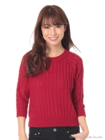 ケーブルニット/ネイビー