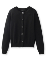 スパンコールビジューニットカーディガン/ブラック(019)