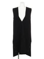 ハードメルトンVネックチュニックOP/ブラウン