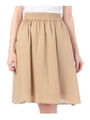 ハイウエストギャザーフレアスカート/ベージュ(052)
