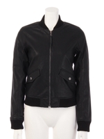 フェイクレザーブルゾン/オフホワイト