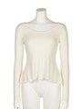 ペプラムニットTOPS/オフホワイト