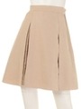 レースプリーツピーチAラインスカート/キャメル