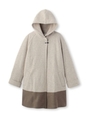 配色フーデッドコート/ライトベージュ(051)