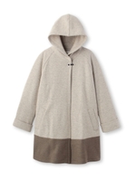 配色フーデッドコート/ライトベージュ(051)