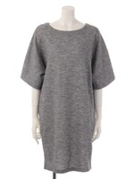 Wジャージチュニック/チャコール