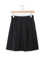 サテンプリーツミニスカート/ブラック(019)