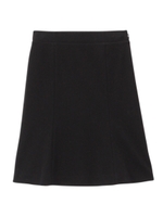 [S]ジャージ切り替えフレアースカート/ブラック(019)