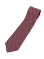 ステファノ・カウ 小花柄プリント ネクタイ/ワインレッド(463)