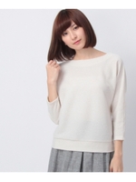 バックリボンループツイードニット/ネイビー(093)