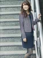 ルージーフィットパフワンピース/レッド