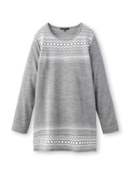 幾何学柄クルーネックニット/ライトパープル(481)