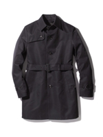 裏千鳥ボンディングステンカラーコート/ブラック(019)