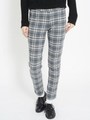 TARTAN PLAID SKINNY PANT/グレー