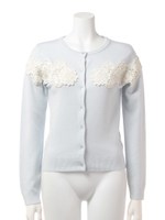 【DUO】 レースモチーフ付ニットCD/オフホワイト