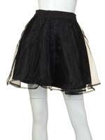 オーガンジーギャザーSK/ブラック