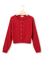 ショートニットカーディガン/ワインレッド(063)