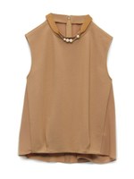 パールネックレスカットトップス/CML