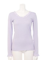 プレスウォームフリルプルオーバー/ボルドー