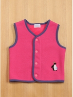 ポップカラー裏フリースベスト/グリーン