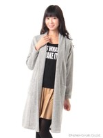 ロングカーデ付半袖ロゴT/ネイビー