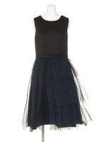 【DUO】 チュールシワ加工ドレスOP/ピンク