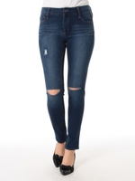 クラッシュスキニーパンツ/クロ