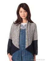 ファンシーヤーンMIX 2WAYボレロ/ベージュ