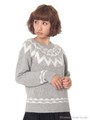 フォークロア調ニットプルオーバー/Light Gray Mixture