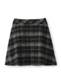 ウールフレアチェックスカート/ブラック(219)